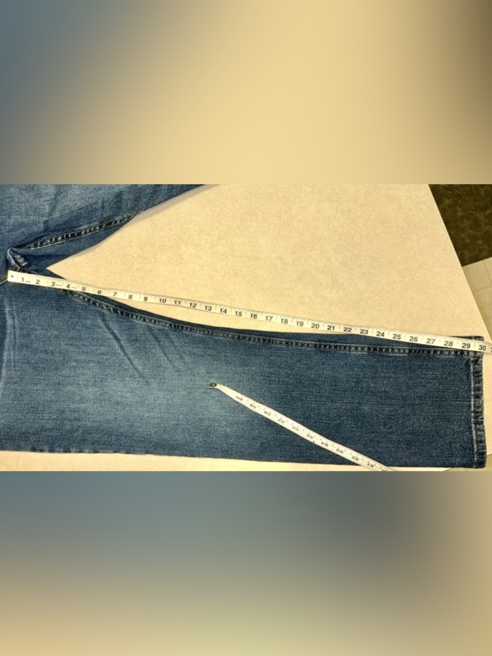 Men’s Wrangler Five Star Premium Slim Straight Blue Jeans Western Denim 36x30 - Picture 9 of 14
